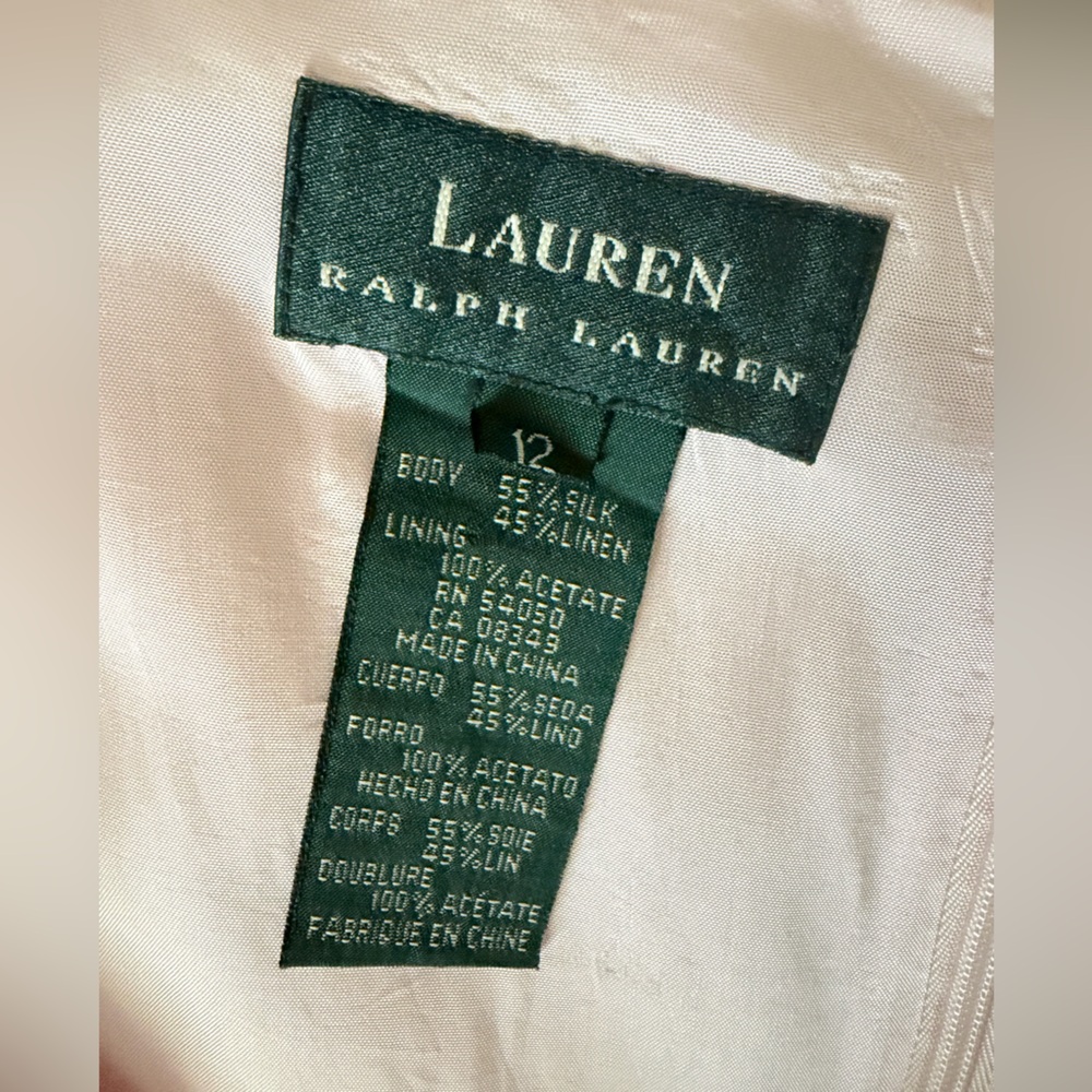 Ralph Lauren Jackie Kennedy style dress-Powder Rose- 55% Silk/Linen Blend - Picture 3 of 6